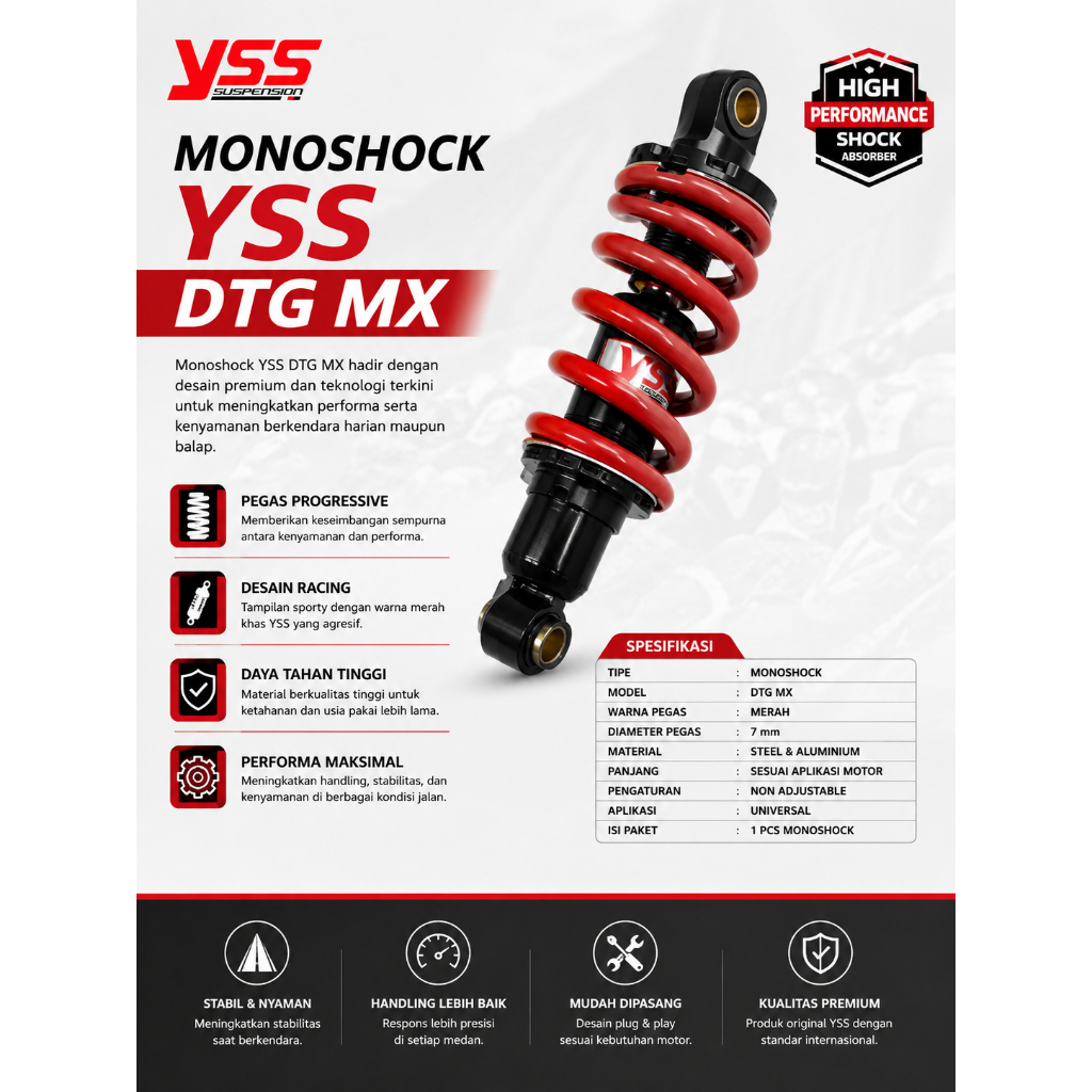 MONOSHOCK YSS DTG MX