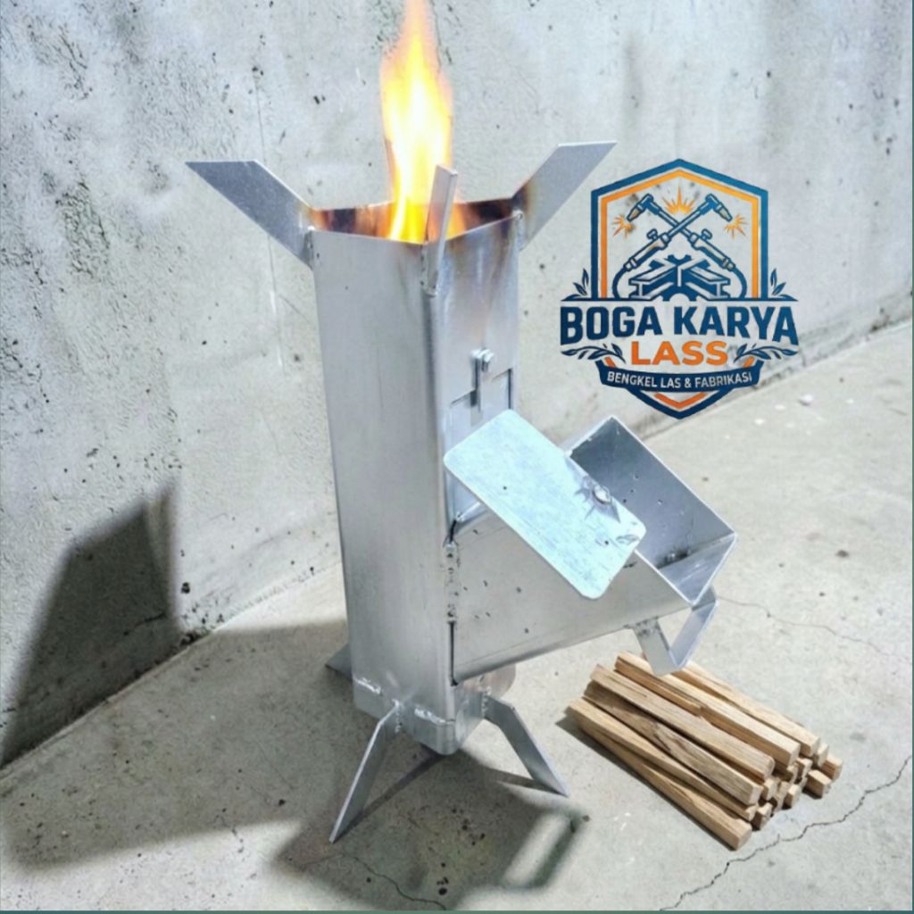 Kompor Rocket Stove ( Minimalis Portable) Kompor Camping/ Kompor Berbahan Bakar Kayu