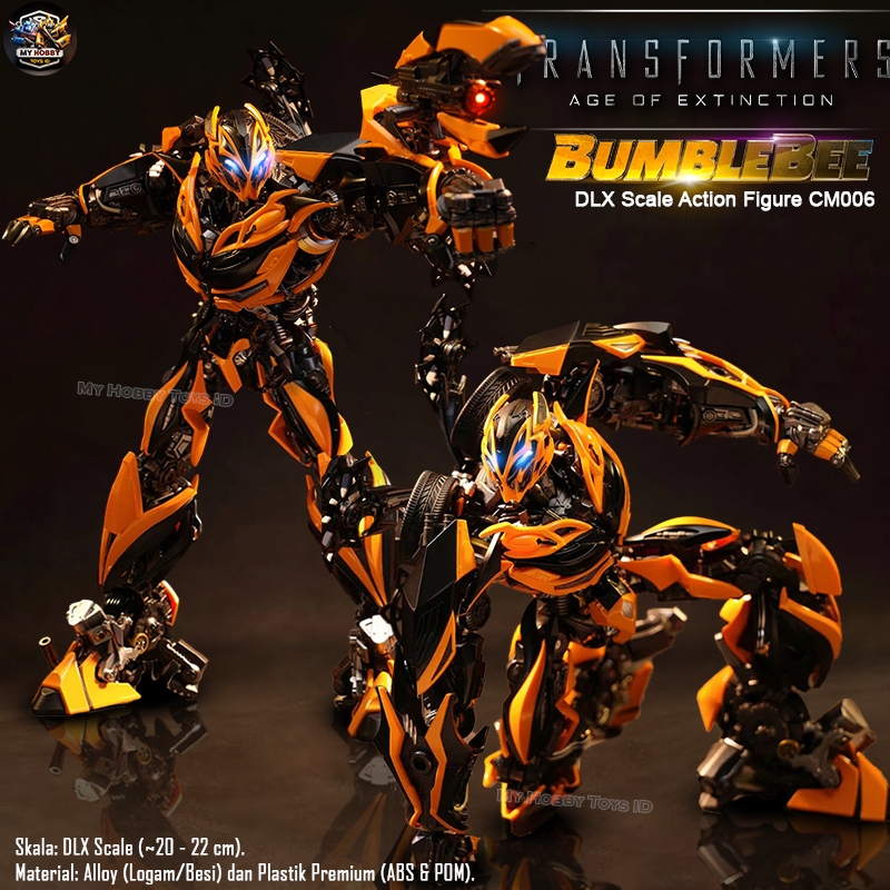 [ Ready ] Premium Figure Bumblebee Transs formers Age Of Extinction Diecast Skala DLX Non Threezero