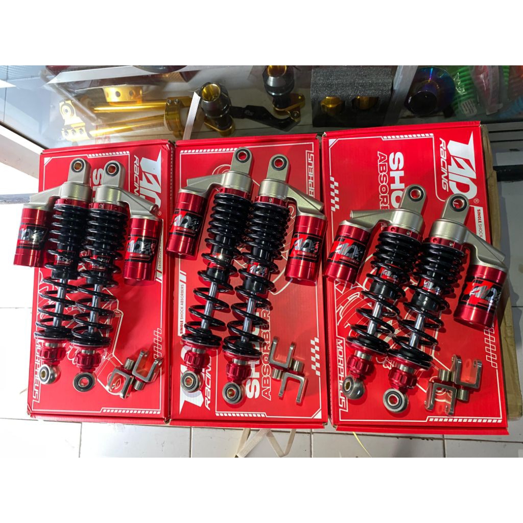 Shock Tabung ulir hitam Tad Racing, ukuran 280,320,340mm