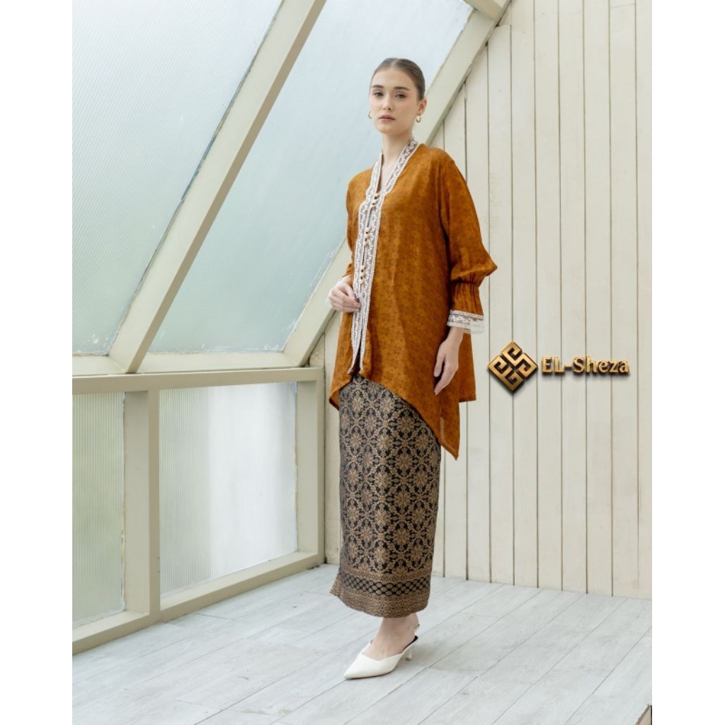 KEBAYA ALUNA VISCOSE RENDA SET SONGKET LILIT