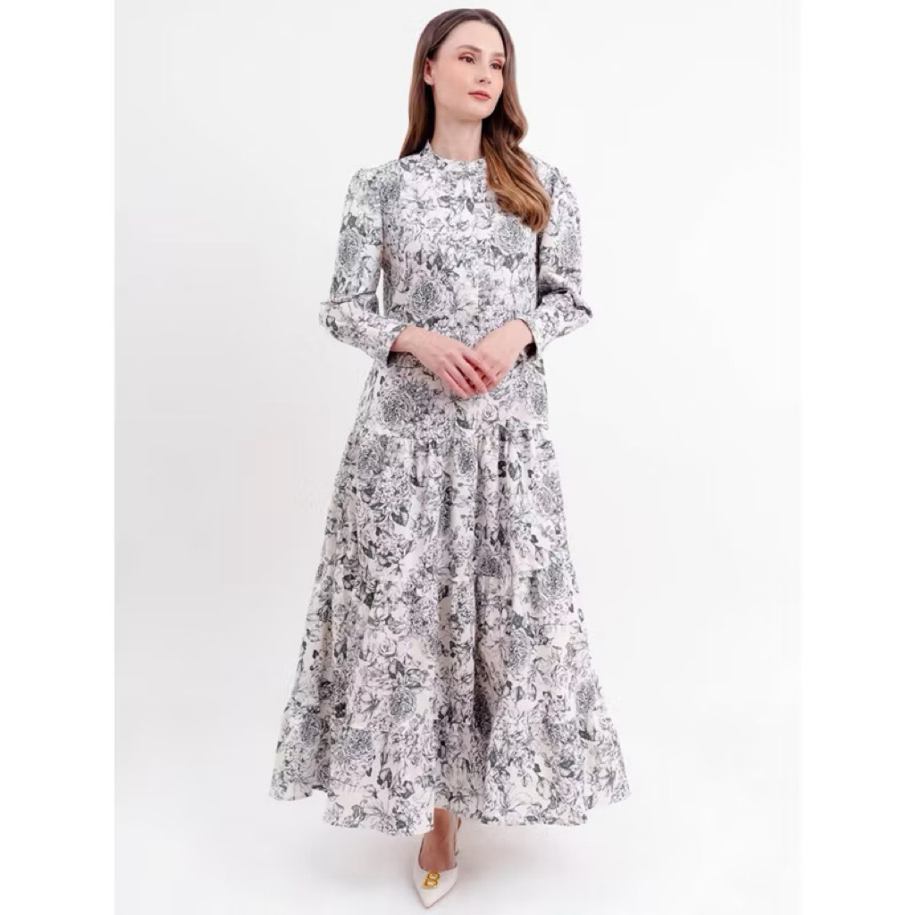 pl Benang jarum maxi dress