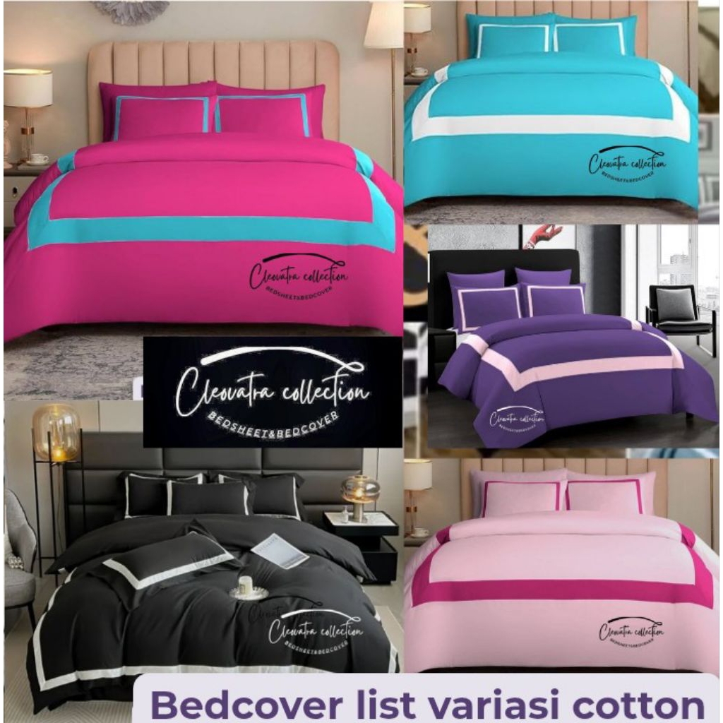 Bedcover Set Sprei Variasi Korean,Listline'Cleovatra'Full Cotton Cvc