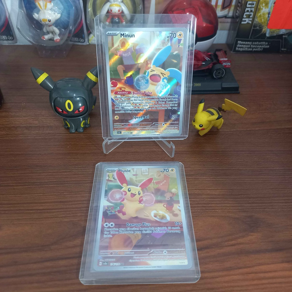 Plusle AR Minun AR Sv3s 176/170 177/170 - Kartu Pokemon TCG Indonesia Kilau Hitam Scarlet & Violet O