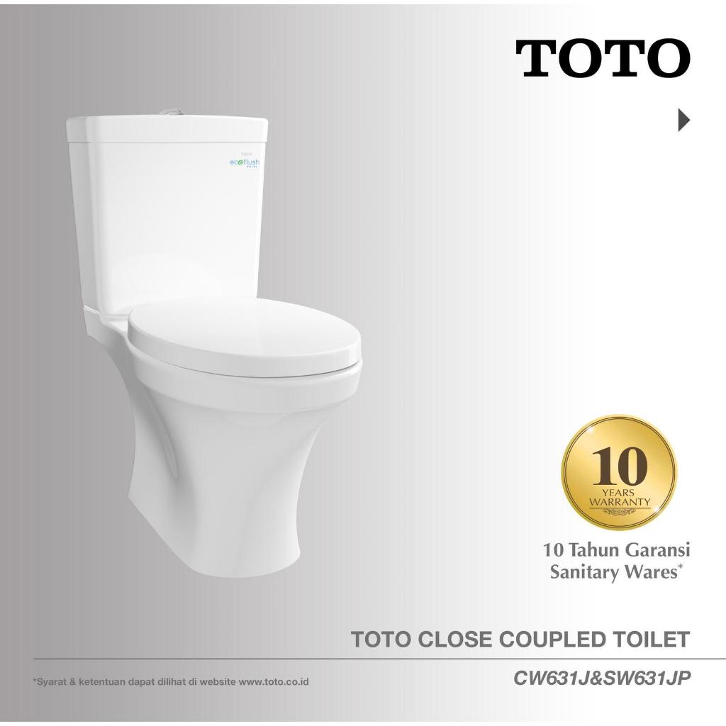 TOTO Closet CW631J/SW631JP + Ecowasher TCW06S | Closet Duduk - Kloset - Kloset Duduk