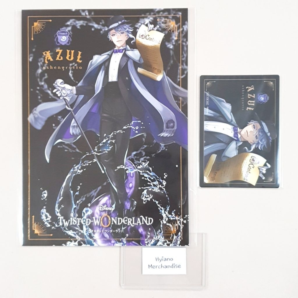 [SET] Twisted Wonderland Figure Benefit Big Postcard Poster + Card Azul