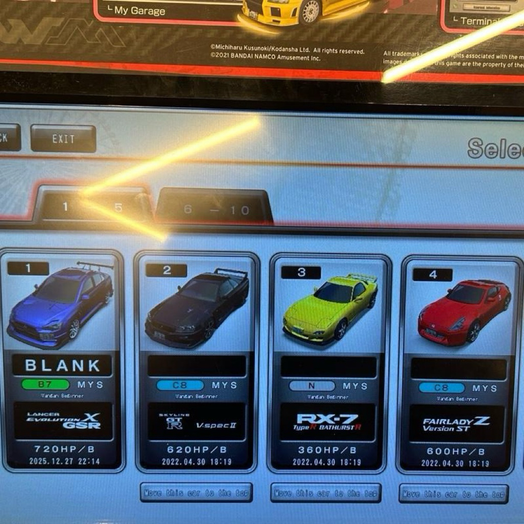 Banapassport WMMT 6RR Wangan Midnight Maximum Tune 6RR Mitsubishi Lancer Evo 10 High Class Yellow Ta