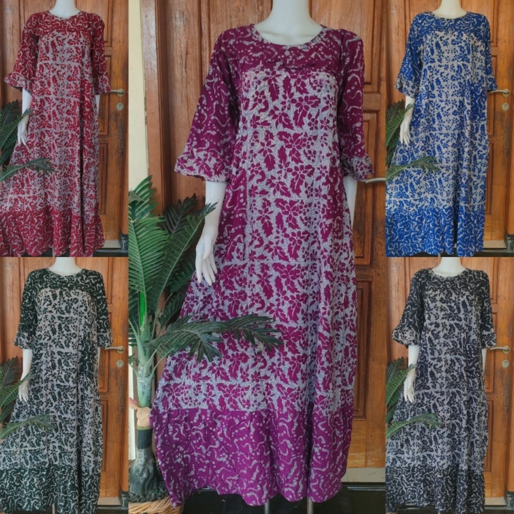 DASTER HUZA SEKDRES LIVANA DASTER PANJANG LENGAN 7/8 BAHAN ADEM UKURAN XL