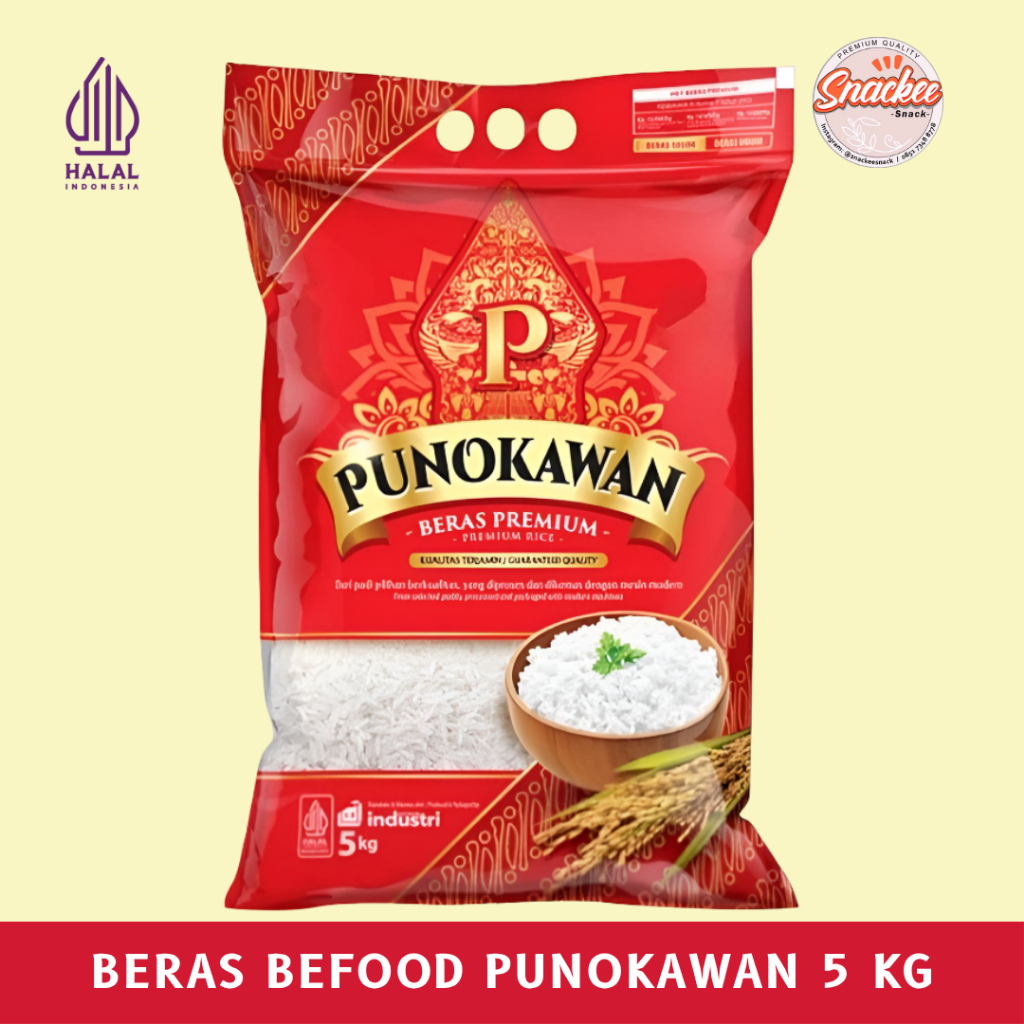 Beras Premium Befood Punokawan 5 kg (Siap Kirim Instan Area Semarang & Ekspedisi)
