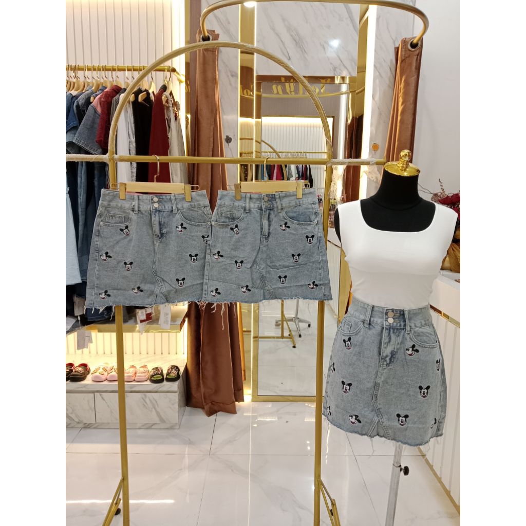Rok jeans mickey Import BKK