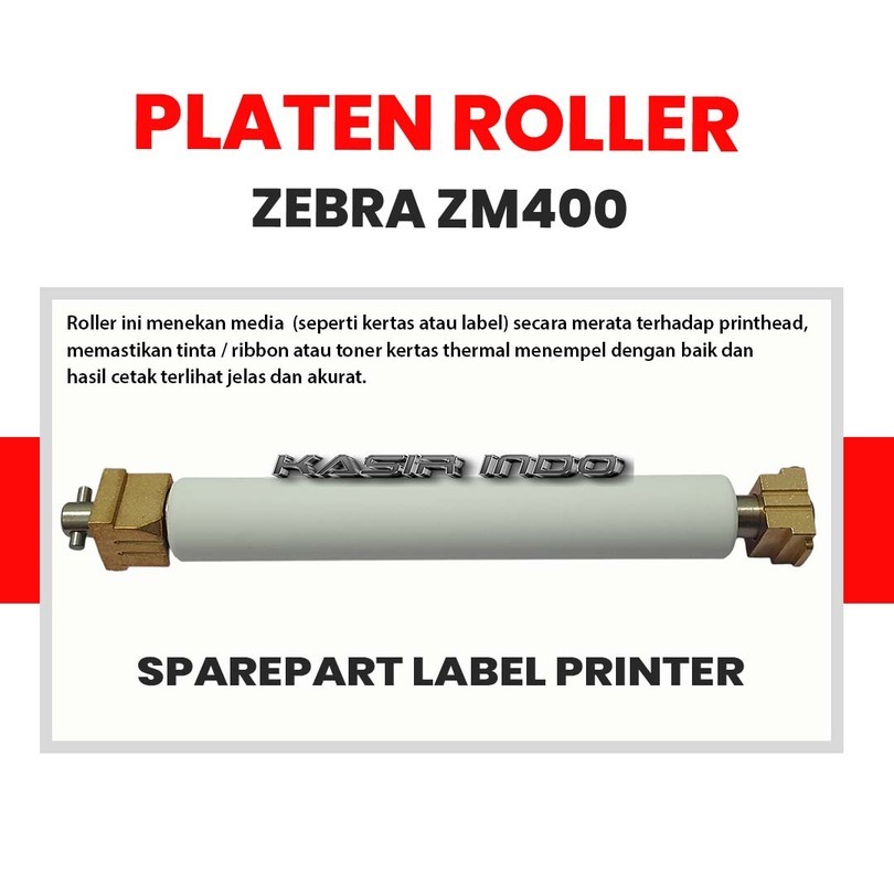 PLATEN ROLLER ZEBRA ZM400 BARCODE PRINTER - RUBBER ROLLER ZM400 - COMPATIBLE