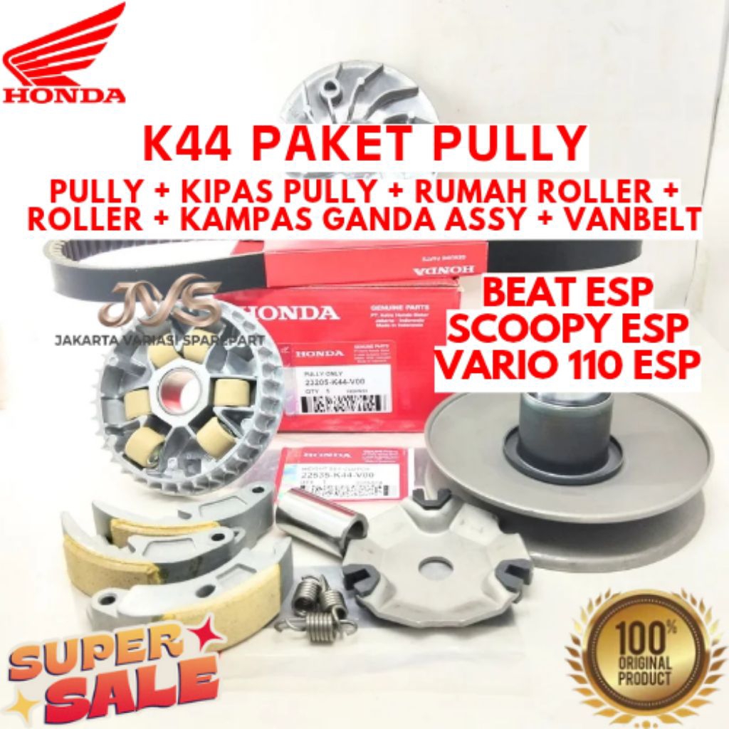 PAKET PULLY KODE K44, PAKET PULLY BEAT ESP, PAKET PULLY SCOOPY ESP, PAKET PULLY VARIO 110 ESP