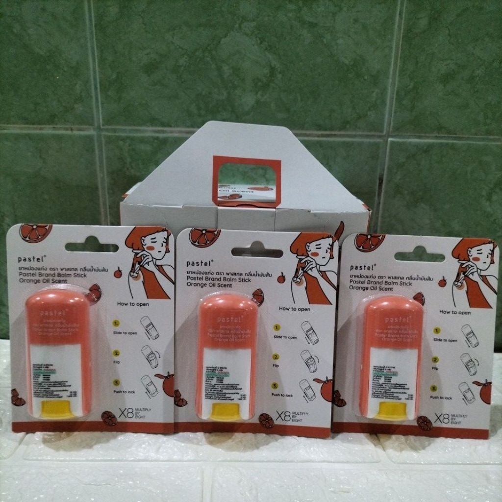 Balm Stick Orange Oil Scent Brand Pastel Original Thailand