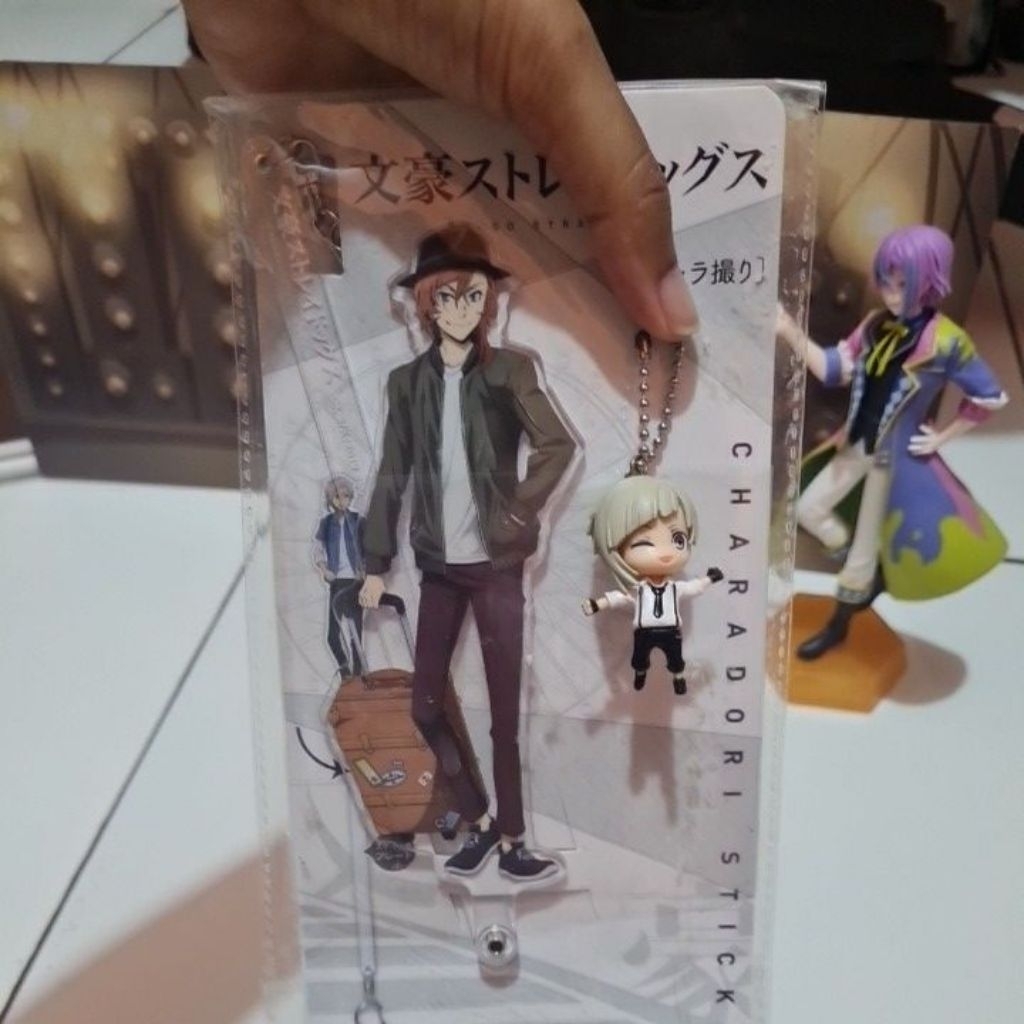 [official] bungo stray dogs bsd rubber akrilik keychain