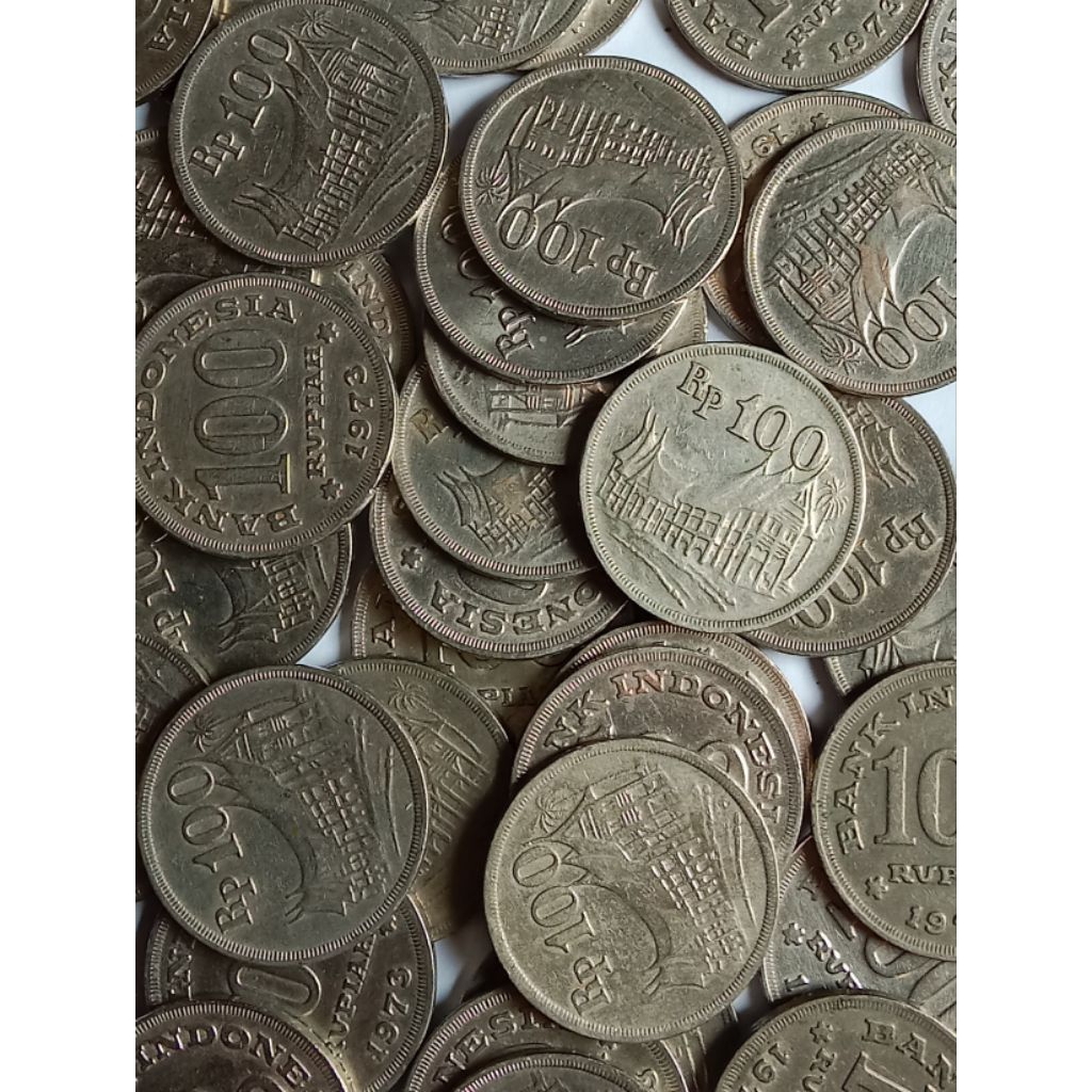 Uang koin kuno 100 rupiah tebal tahun 1973