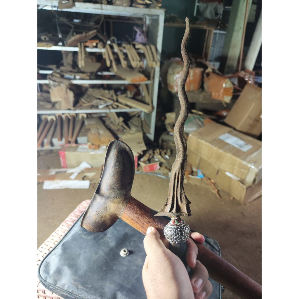 Keris Luk Sepuh Kuno Warangka Gayaman Yogyakarta Jogja Mendak Selut Perak Tosan Aji Asli