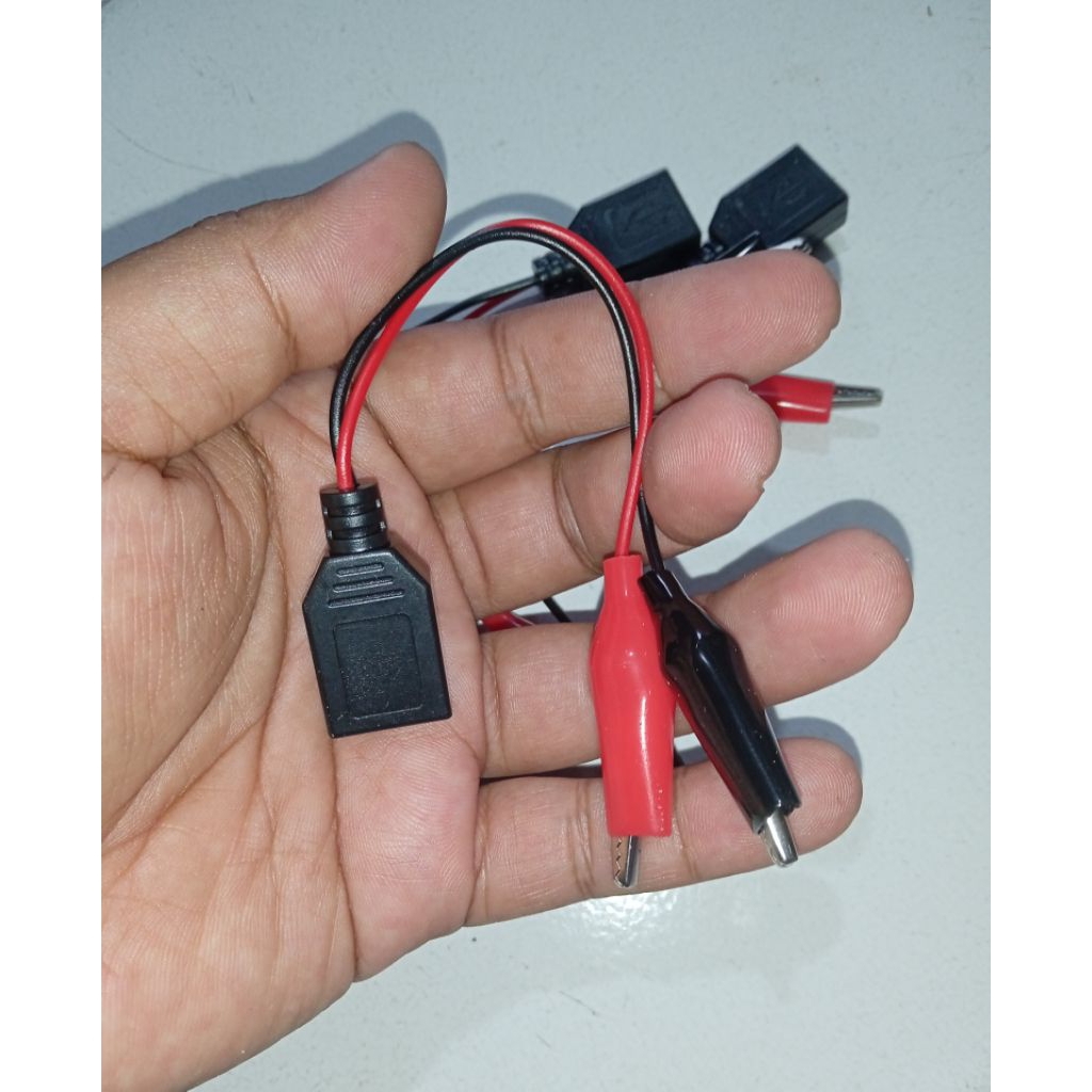Kabel USB Female To Capit Buaya Kabel Capit Buaya Ke Konektor USB Female To Penjepit Buaya Flexibel