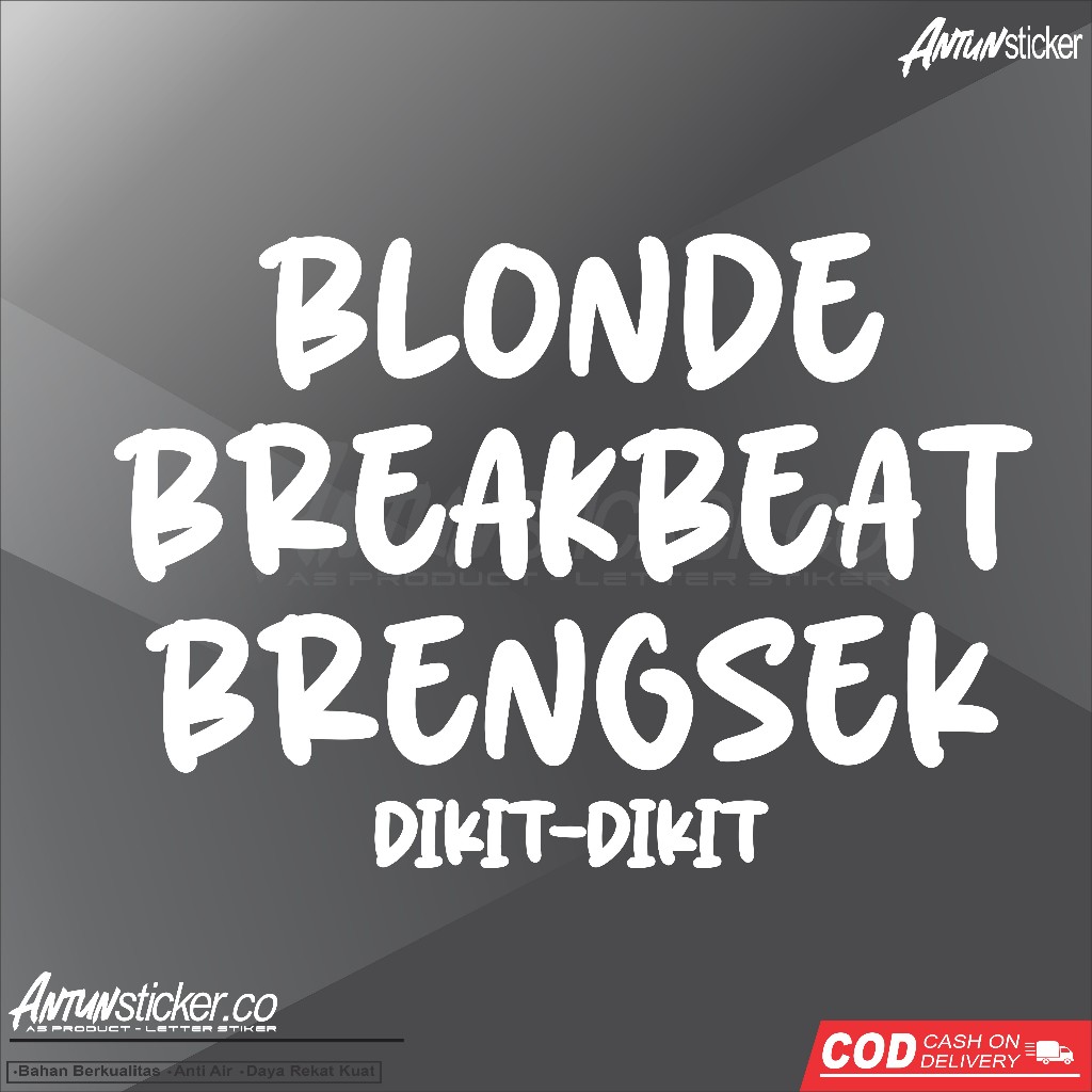 stiker cuting blonde breakbeat