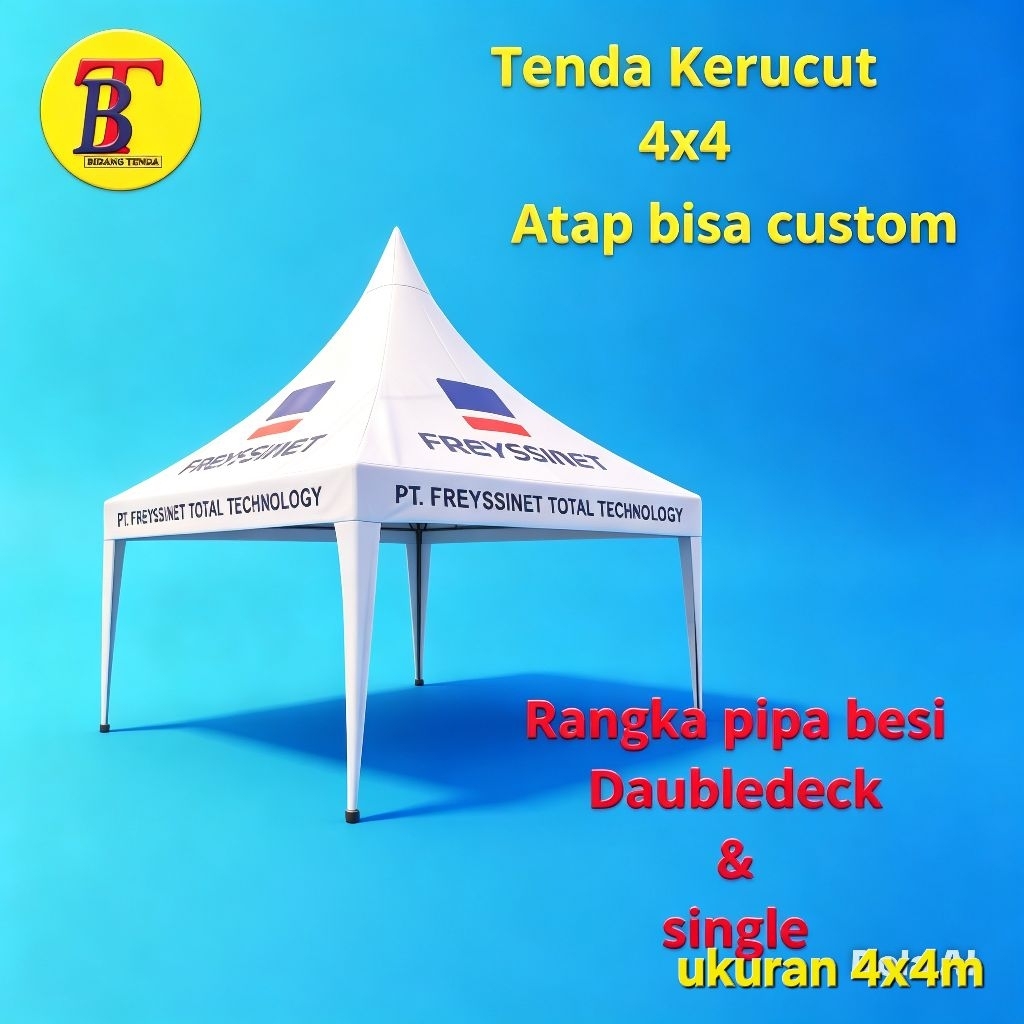 tenda kerucut custom 4x4 rangka daubledeck/single