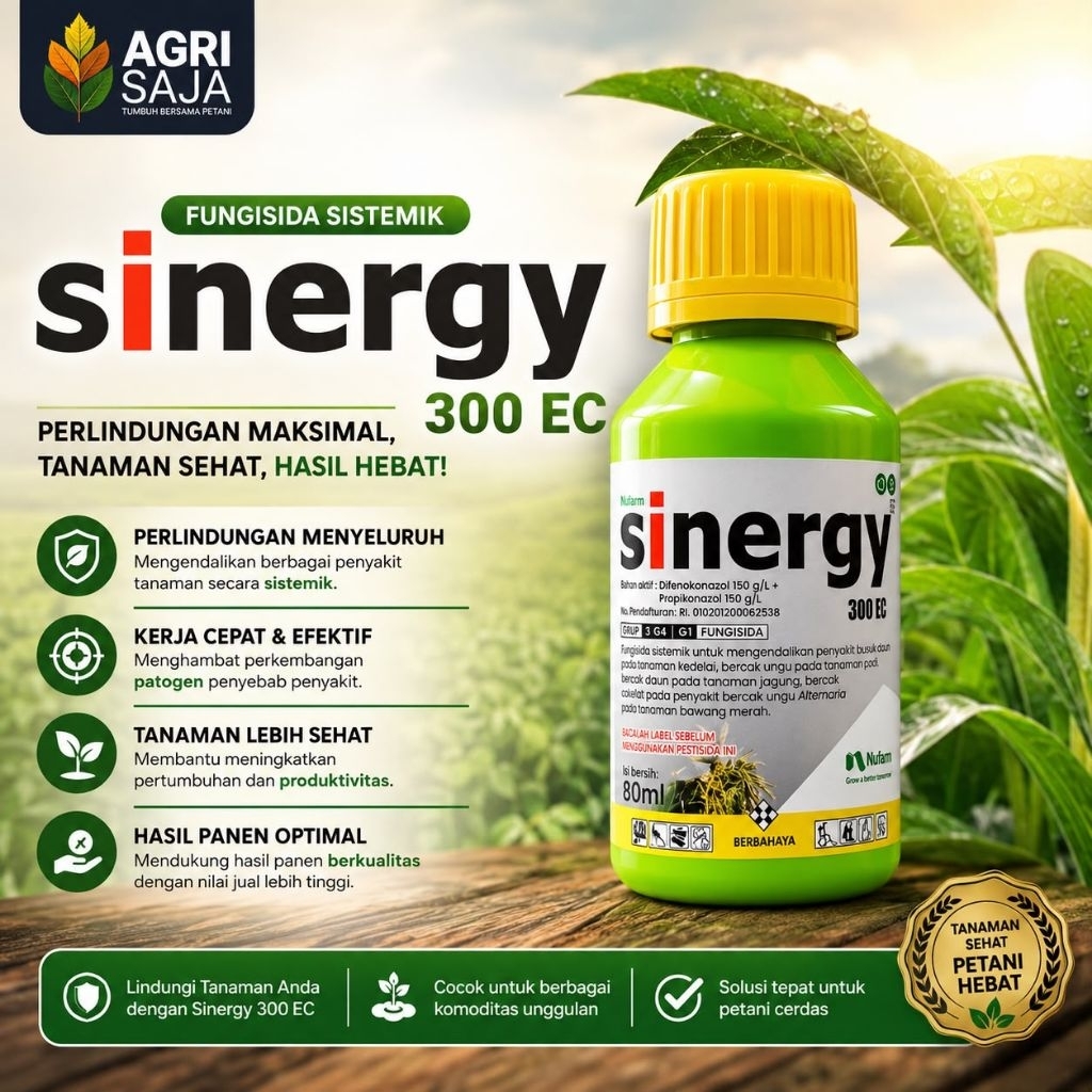 Fungisida SINERGY 300EC 80ML | 250ML PT. Nufarm Indonesia Difenokonazol Propikonazol