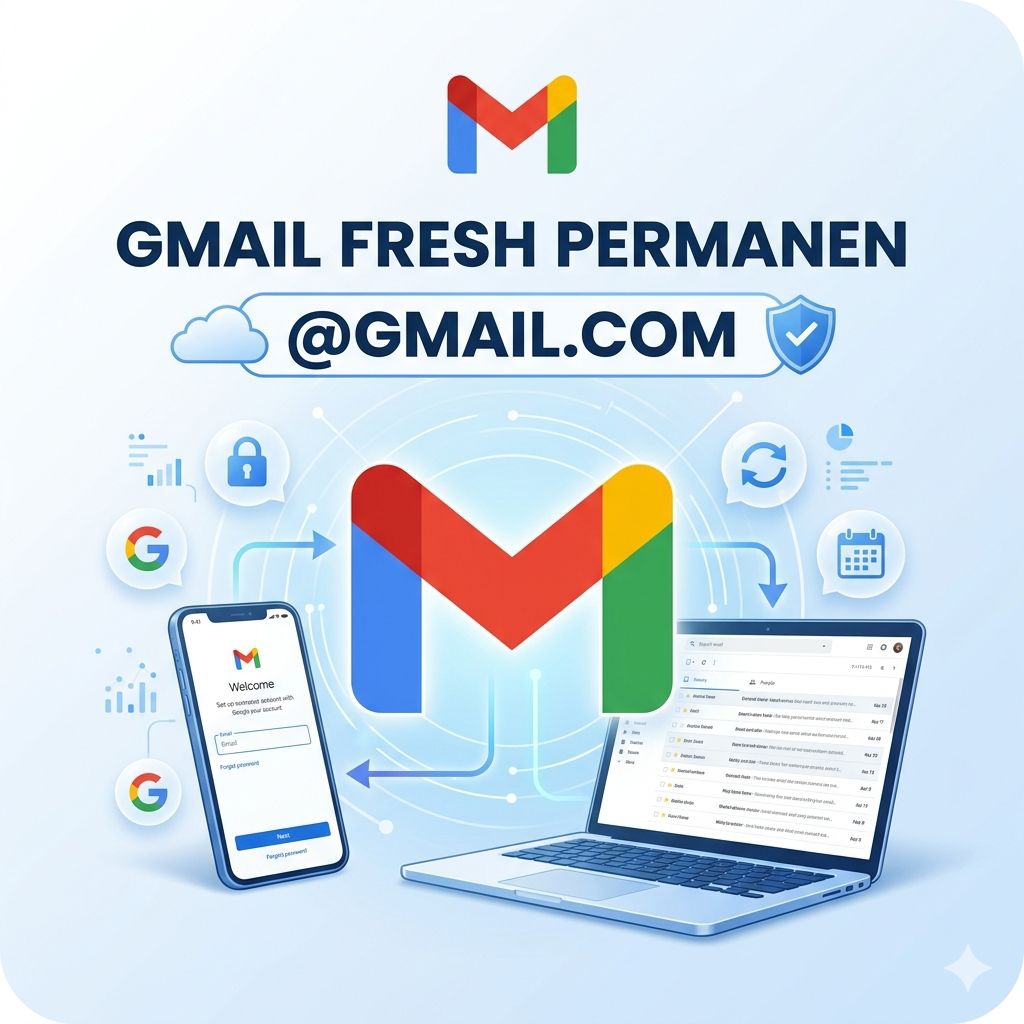 Akun Gmail Fresh Permanen Siap Pakai
