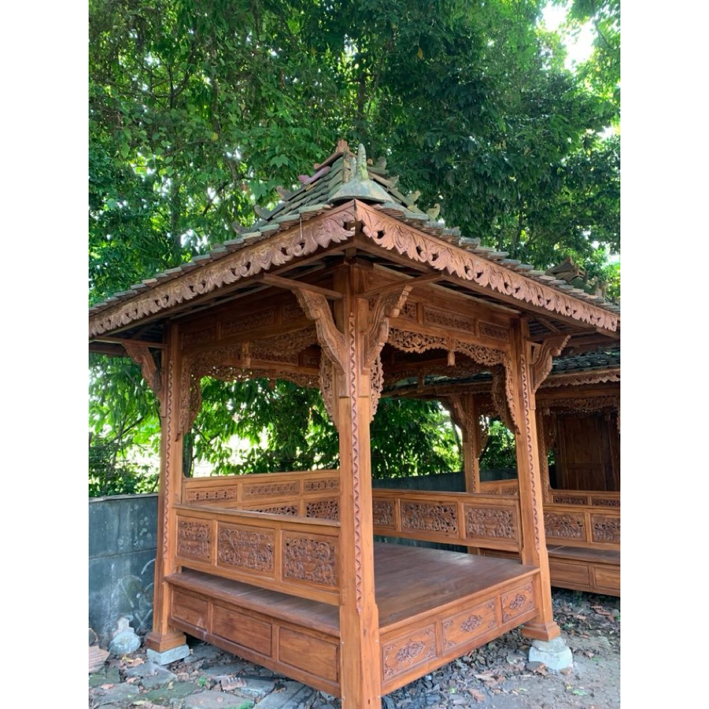 Gazebo Kayu Jati Ukir Jepara