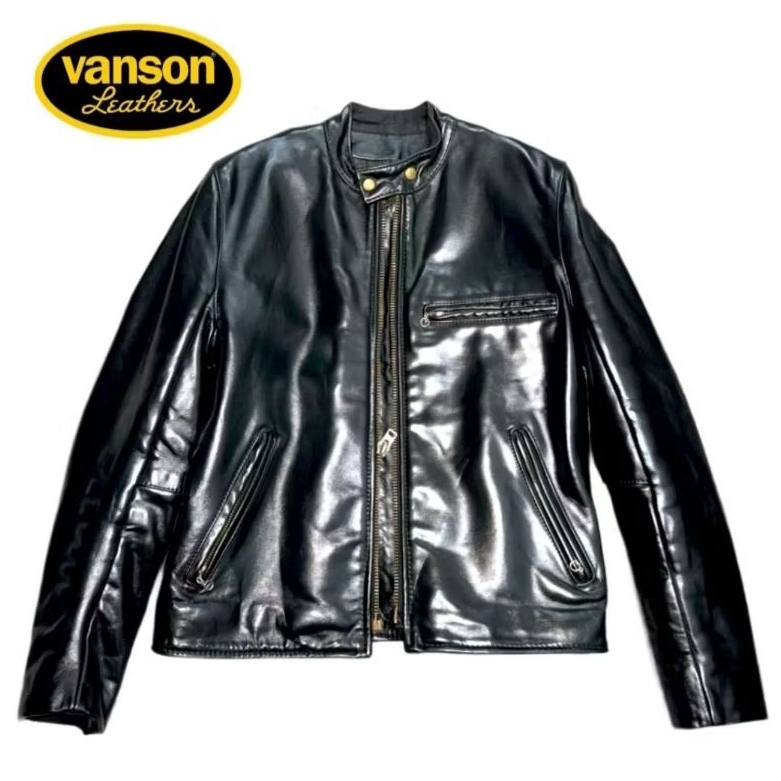 Vanson Leathers Model B Classic Caferacer Leather Biker Jacket X Jaket Kulit Kerah Shanghai Schott 6