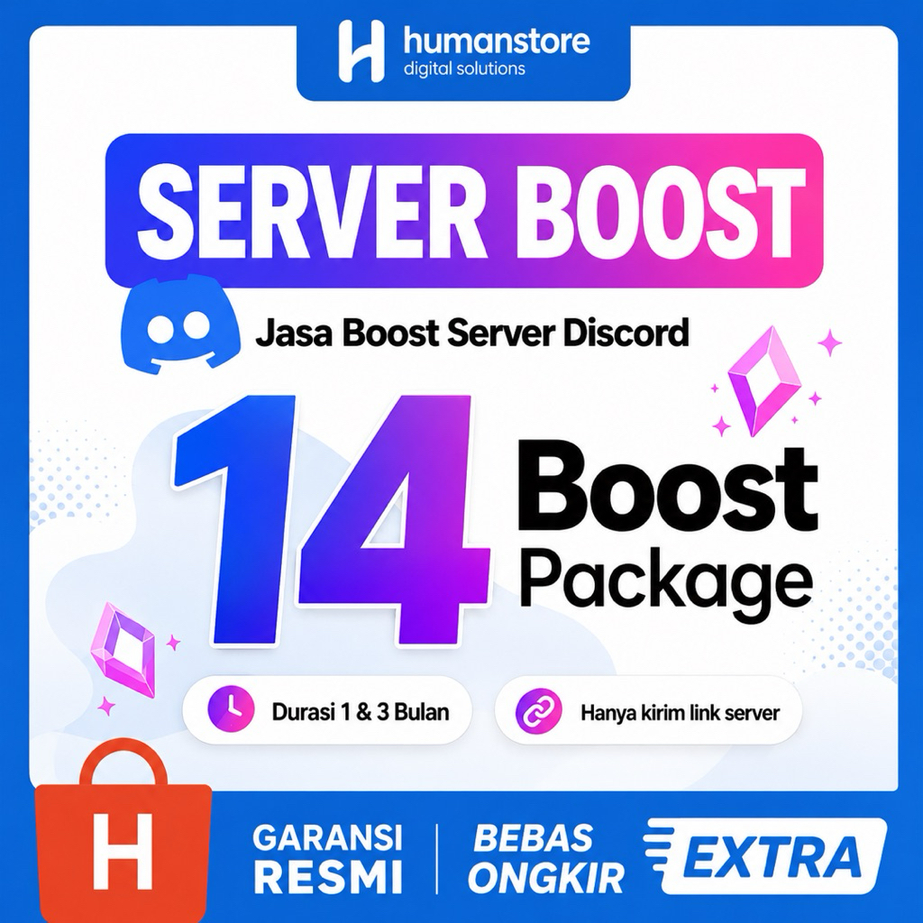 Jasa Boost Server Discord 14x Boost sampai level 3 Garansi Resmi