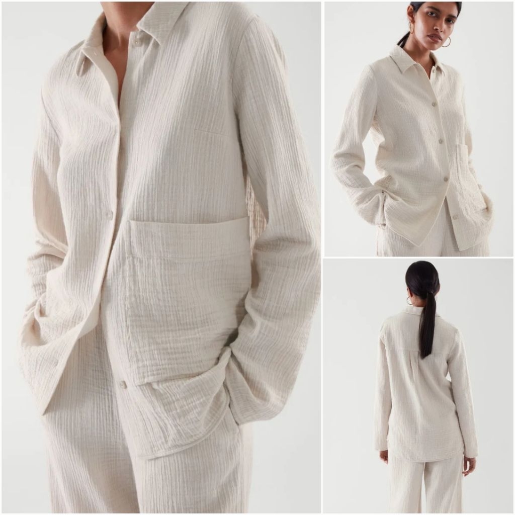 COS muslin long sleeve top