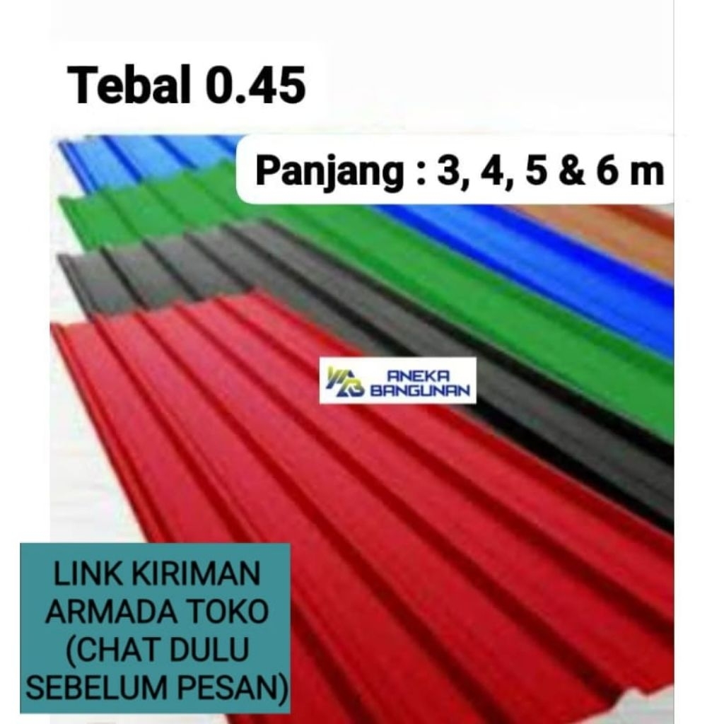 Atap Spandek Pasir (tebal 0.45 mm)
