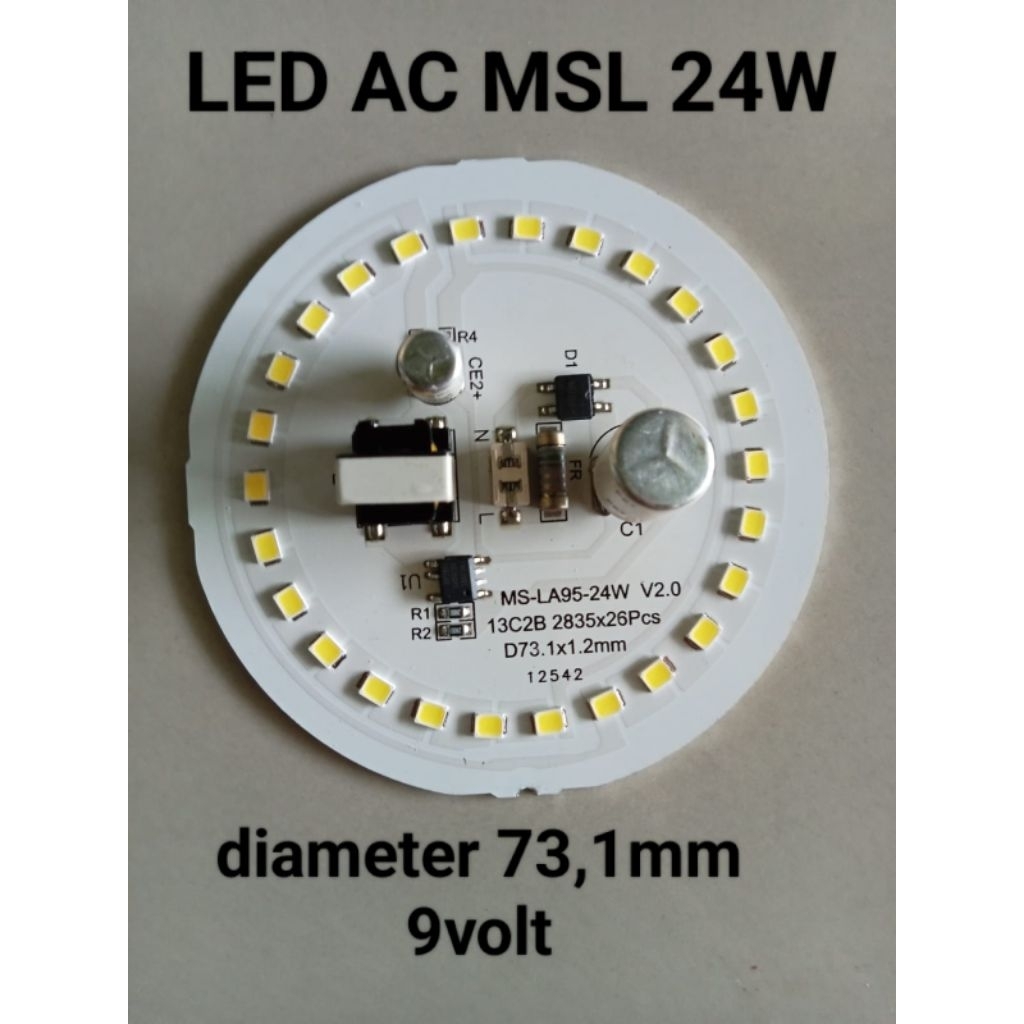PBC LED AC DOB MSL, 5W,7W, 9W,12w,15W,18W,24W, (9VOLT)