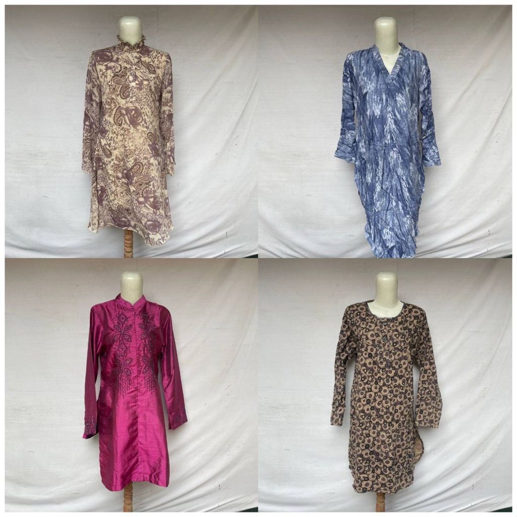 (Katalog 36) Tunik Kaos Lengan Panjang Busui Tunik Wanit Oversize Kaos Tunik Polosan Atasan Wanita M