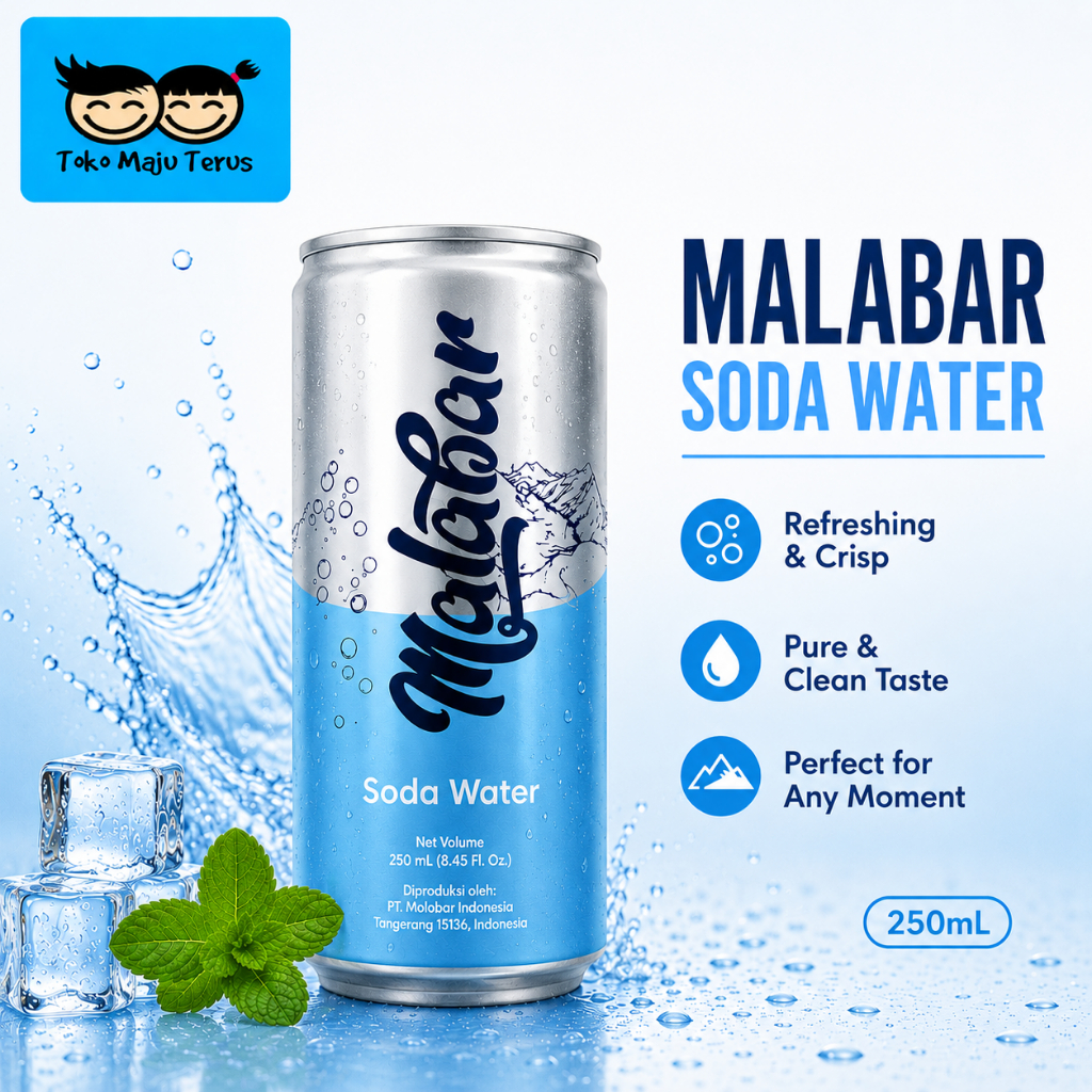 Malabar Soda Water 250 ml - Minuman Soda Tawar untuk Mixer Minuman