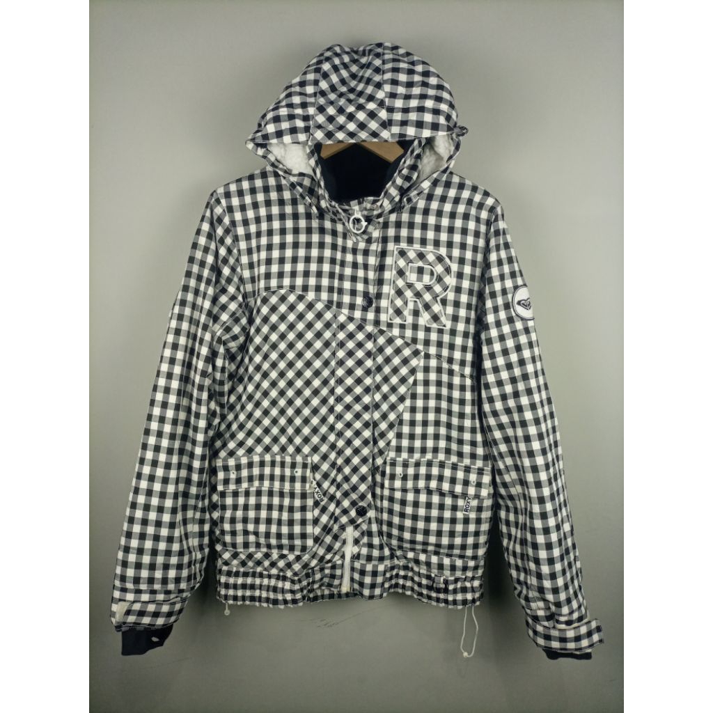 Jaket Roxy Original Snowboard Gorpcore Tartan Mewah Tebal_Like New_Size Masuk M fit L