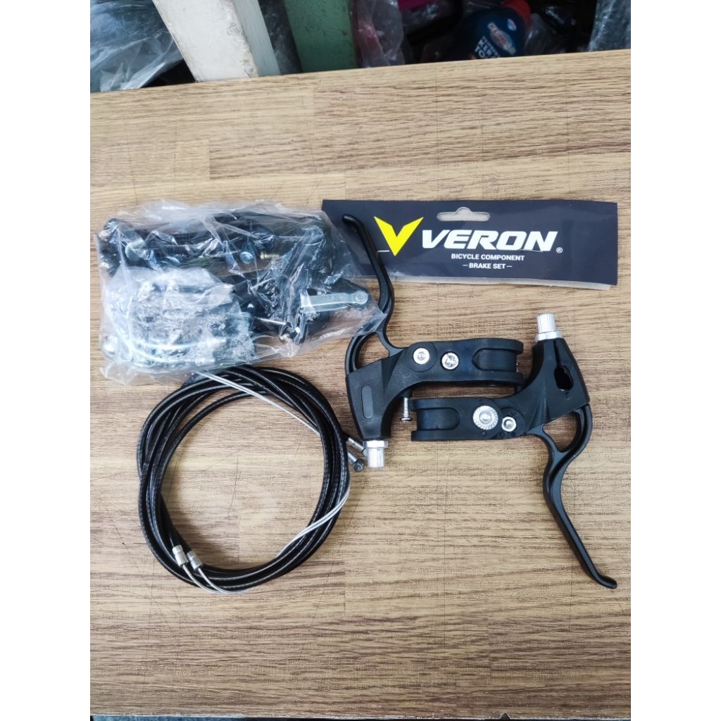 Rem V Brake sepeda Satu Set BMX MTB Veron Komplit