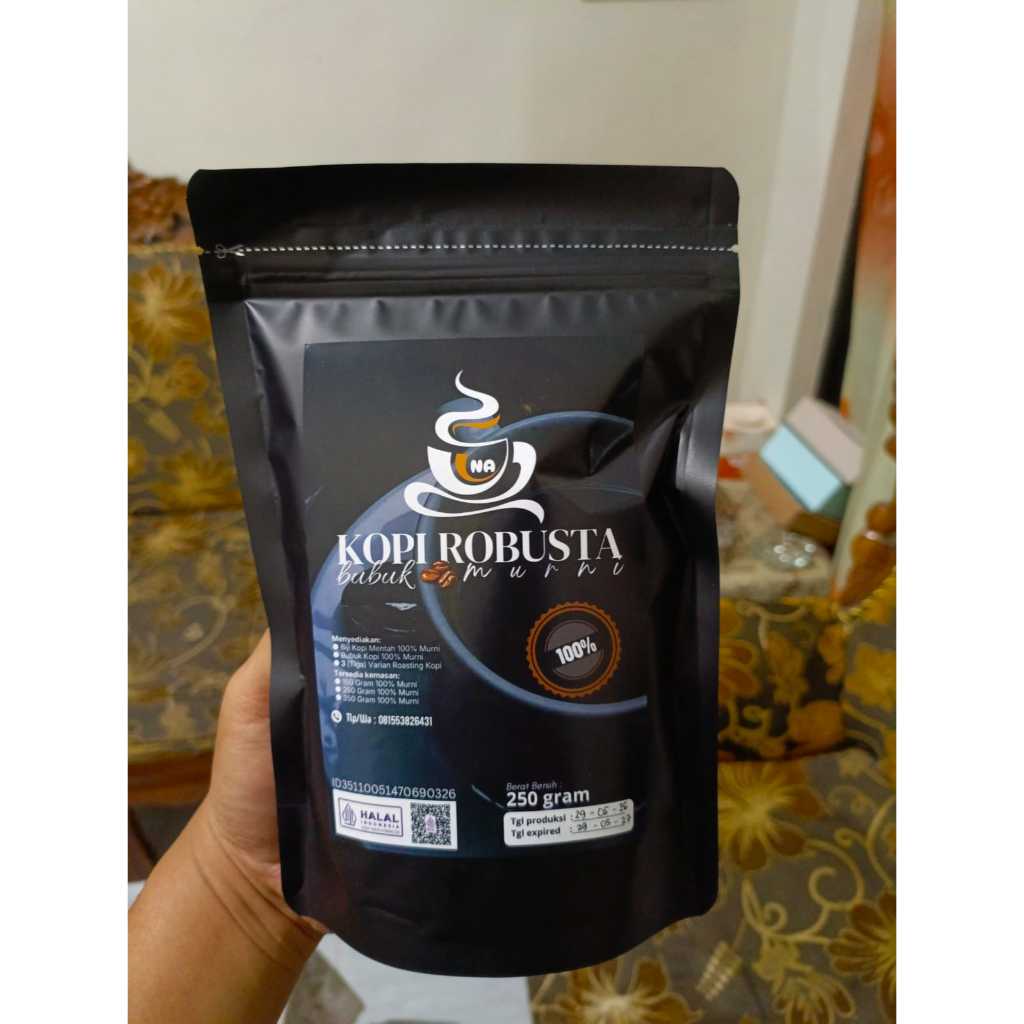 Kopi Bubuk Robusta Jember Fresh Roasted 250 gram Kopi Silo Gunung Gumitir Jember