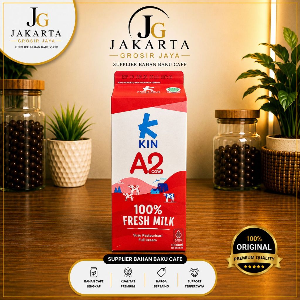 KIN MILK FRESH MILK VIT A2 | SUSU KIN FRESH MILK 1 LITER - 1 KARTON