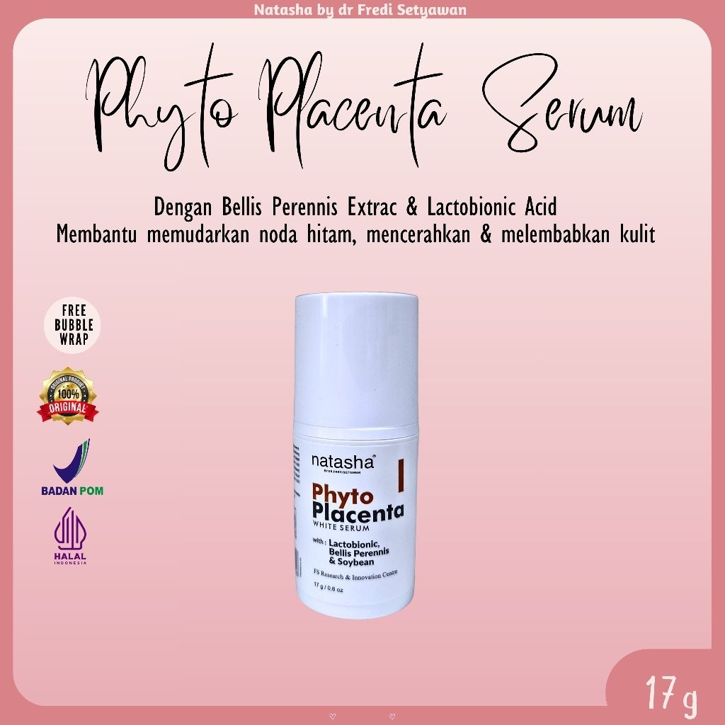 NATASHA Phytoplacenta White Serum. Serum Pagi , Day Cream Natasha. Pencerahan