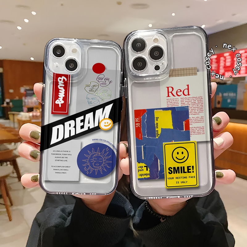 CLEAR AIR BAG DREAM & SMILE FOR OPPO RENO 4 4F 5 5F 6 7 7Z 8 8T 10 11F 12 12F 13 13F 14 14F 4G 5G MO