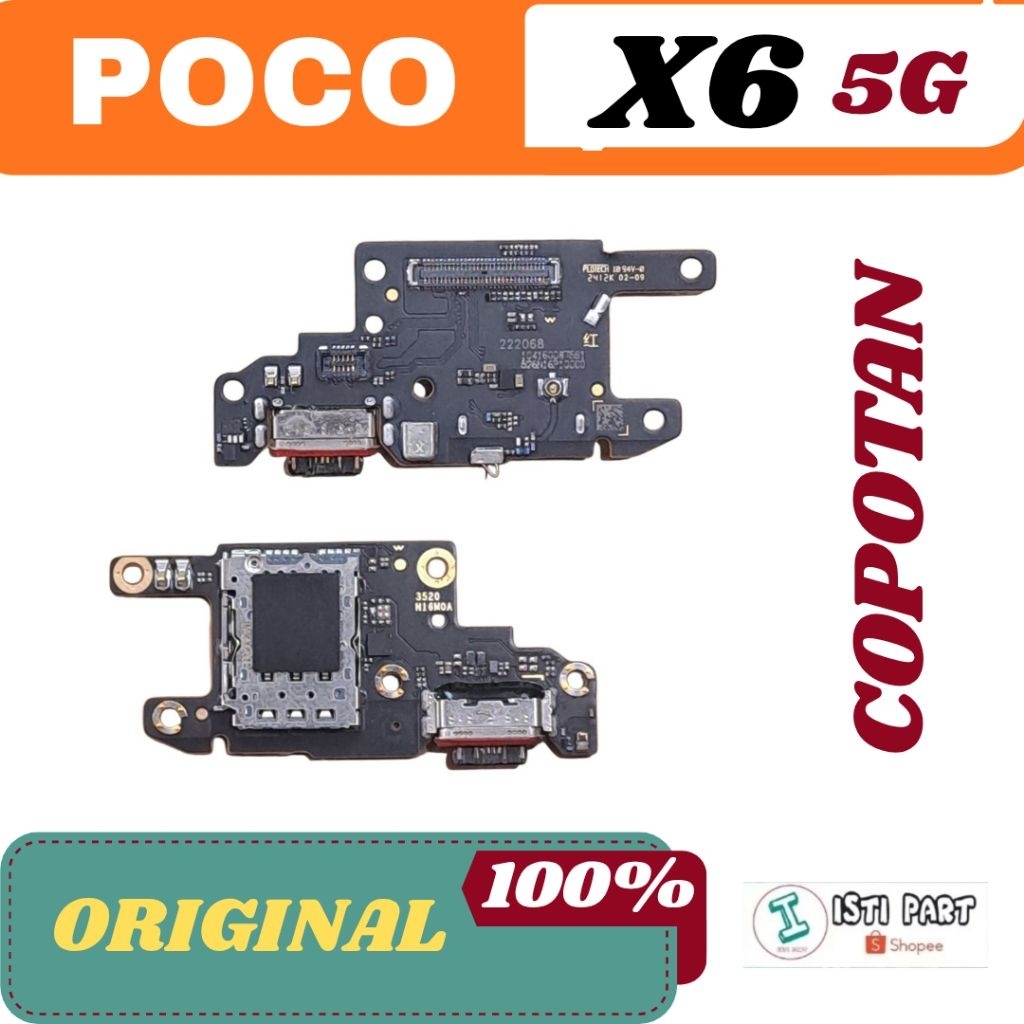 PAPAN CAS POCO X6 5G BOARD CHARGER KONECTOR CAS COPOTAN