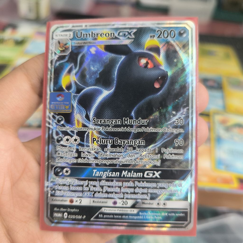 kartu pokemon promo gym umbreon GX 020/SM-P tcg indonesia