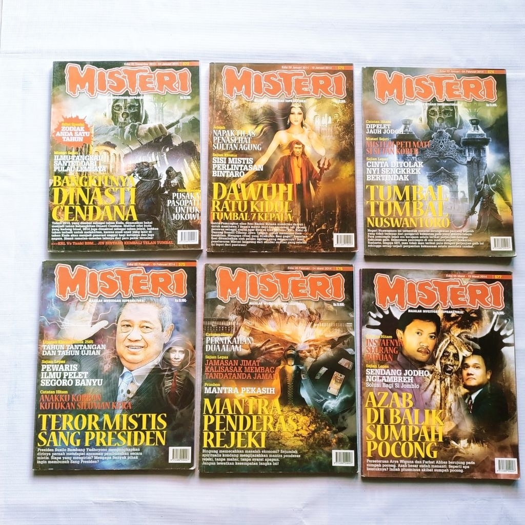 Buku Majalah MISTERI 2014; TEROR MISTIS PRRDIDEN, PENDARAS REJEKI, SUMPAH POCONG, PILPRES 2014, BERE