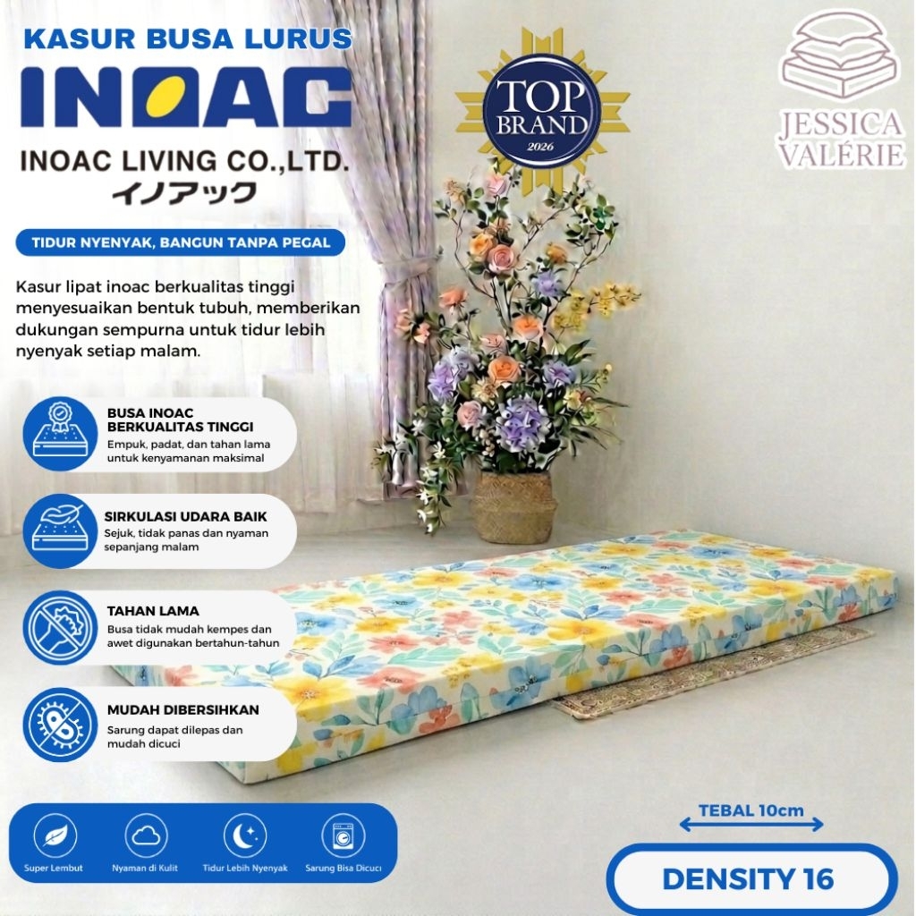 kasur inoac | inoac official original | Kasur Busa Lurus Inoac Tebal 10cm Density 16 Garansi 10 Tahu