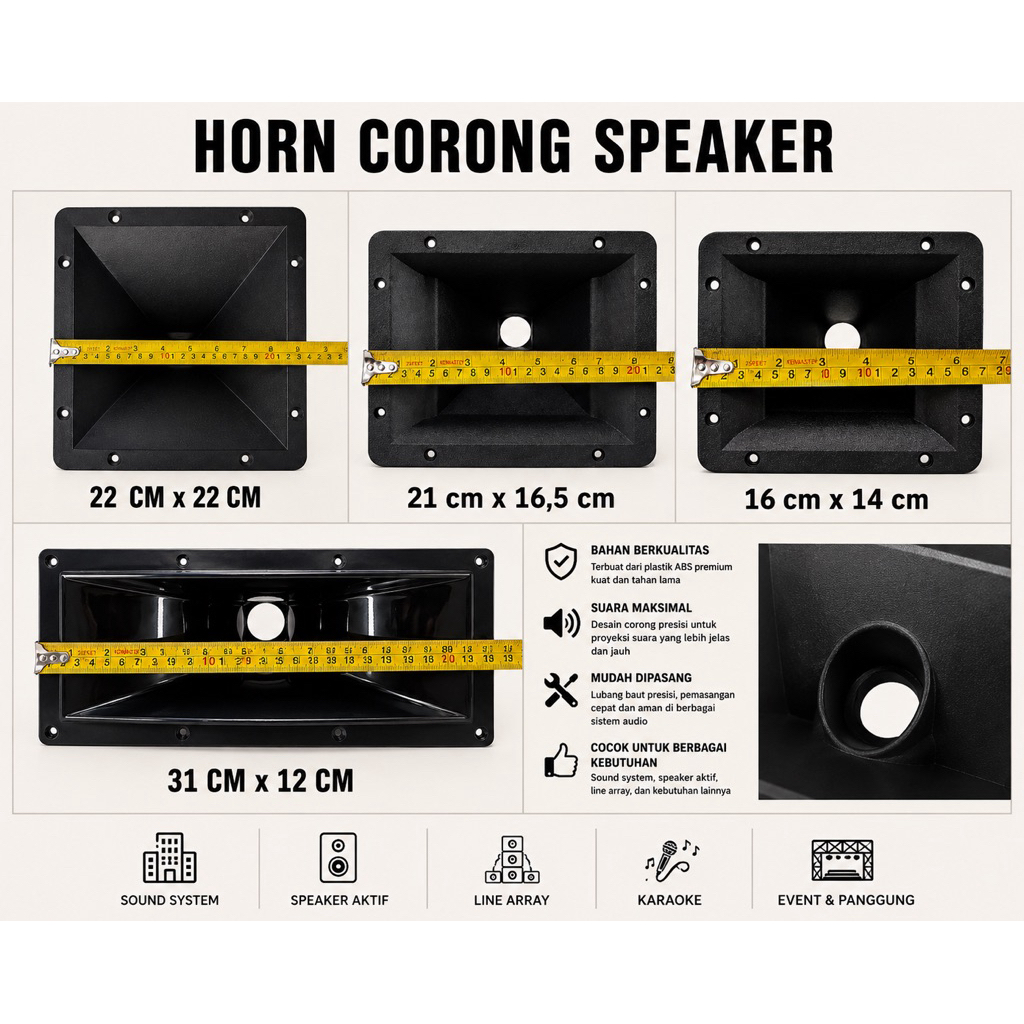 HORN Corong Speaker Horn Speaker Corong Speaker Aktif Corong  Box Speaker Horonv Box Speaker Kualita