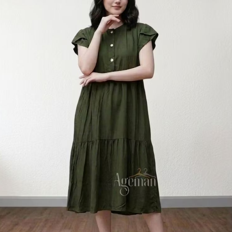 Daster Rayon Daster Busui Friendly Home Dress Daster midi Dress susun Dress Rayon Twill adem nyaman 