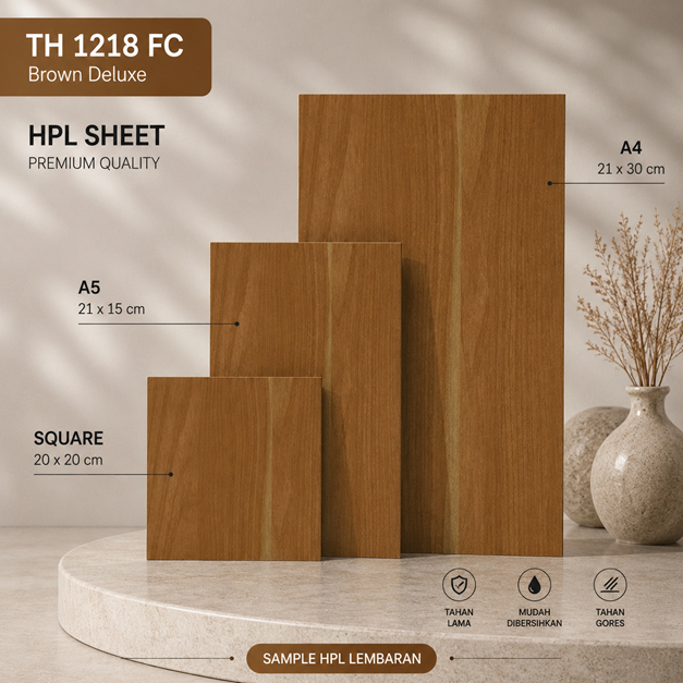 Sample Material Taco HPL - TH 1218 FC - Brown Deluxe