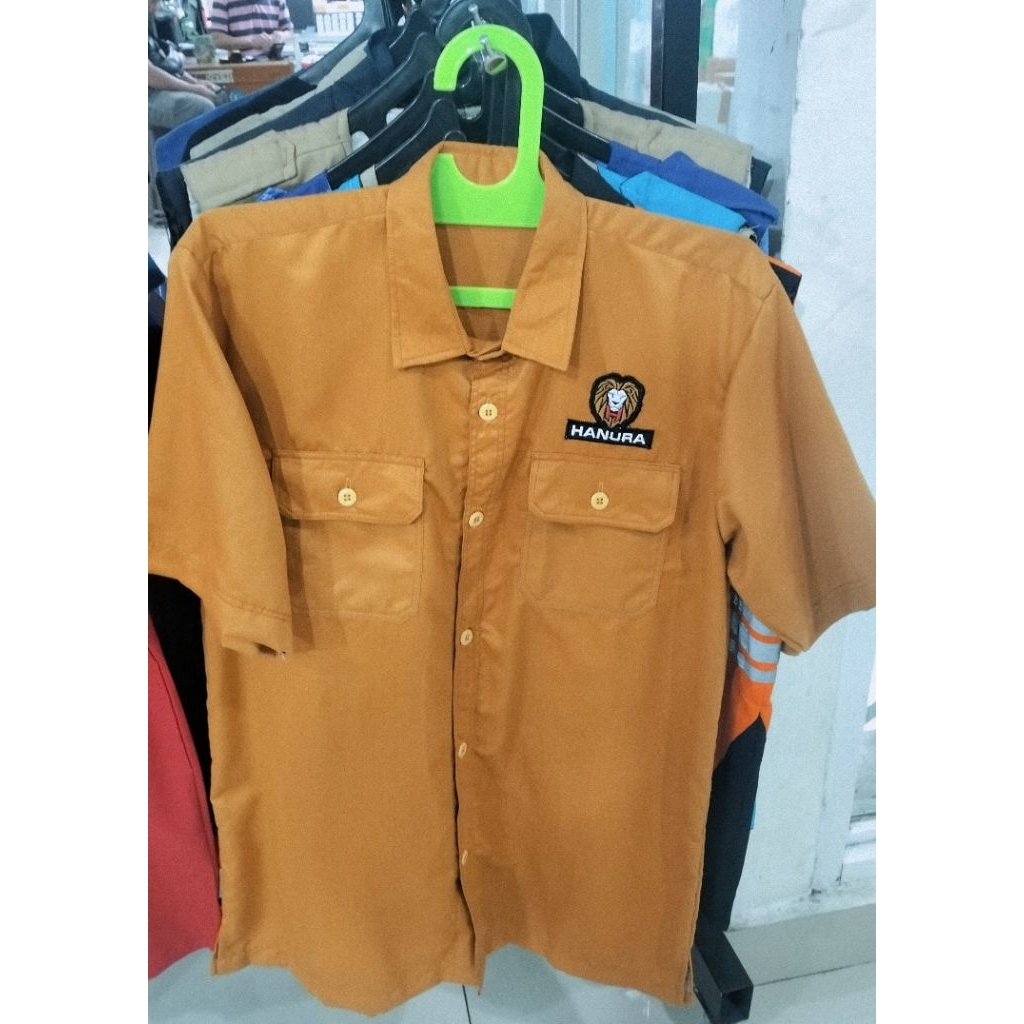Ready stok kemeja partai Hanura logo terbaru seragam partai Hanura baju partai Hanura pdh partai Han