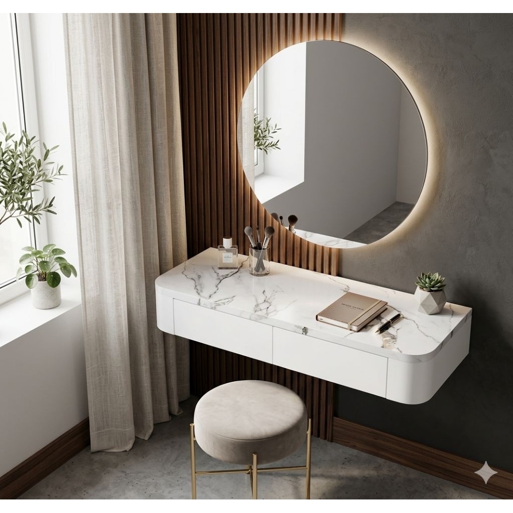 Meja tv minimalis 100cm furniture floating lemari kabinet melayang berkualitas