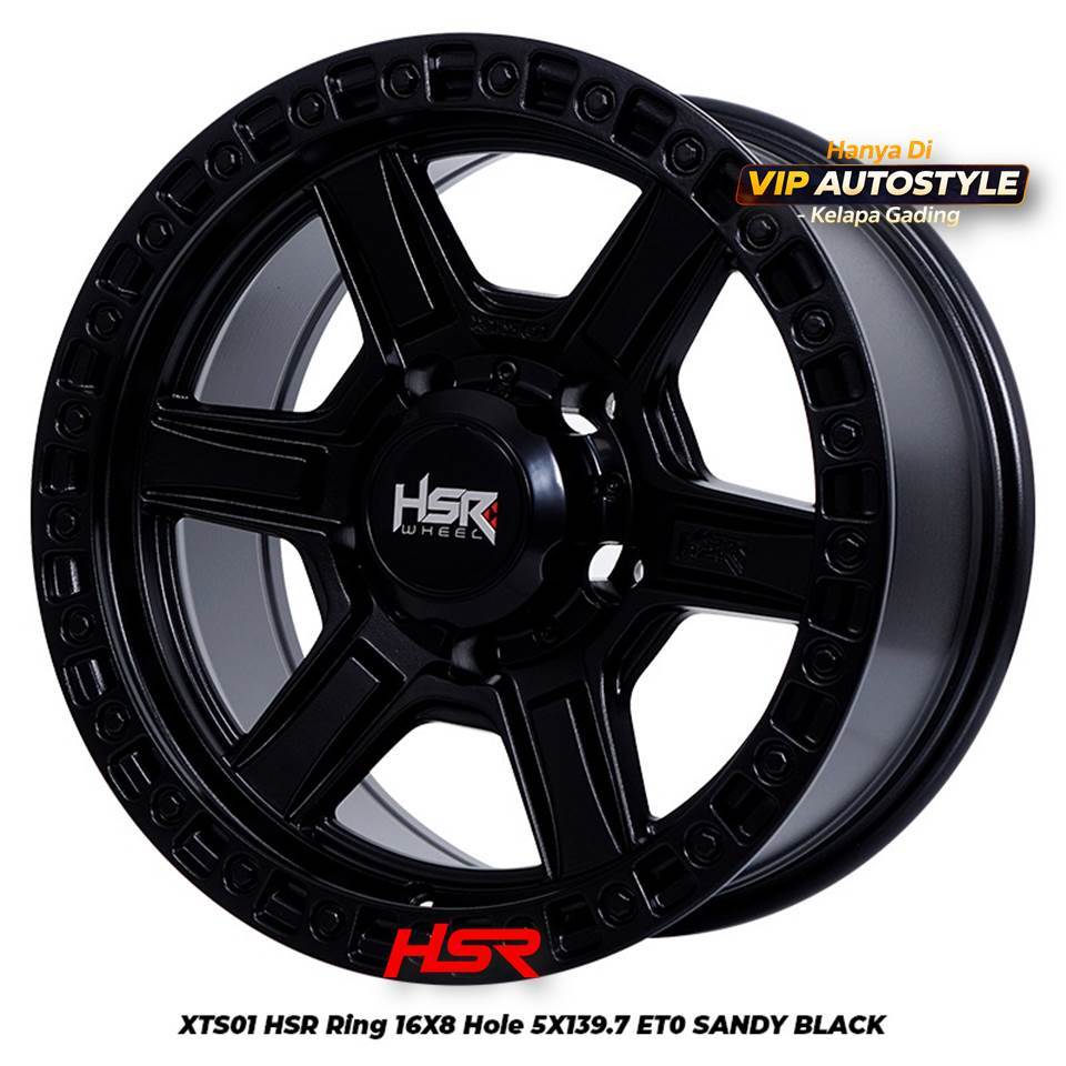 VELG MOBIL R16 UNTUK TAFT, FEROZA, ROCKY | HSR ORIGINAL XTS01 HSR R16 PCD 5X139,7 | TOKO VELG SEDAYU