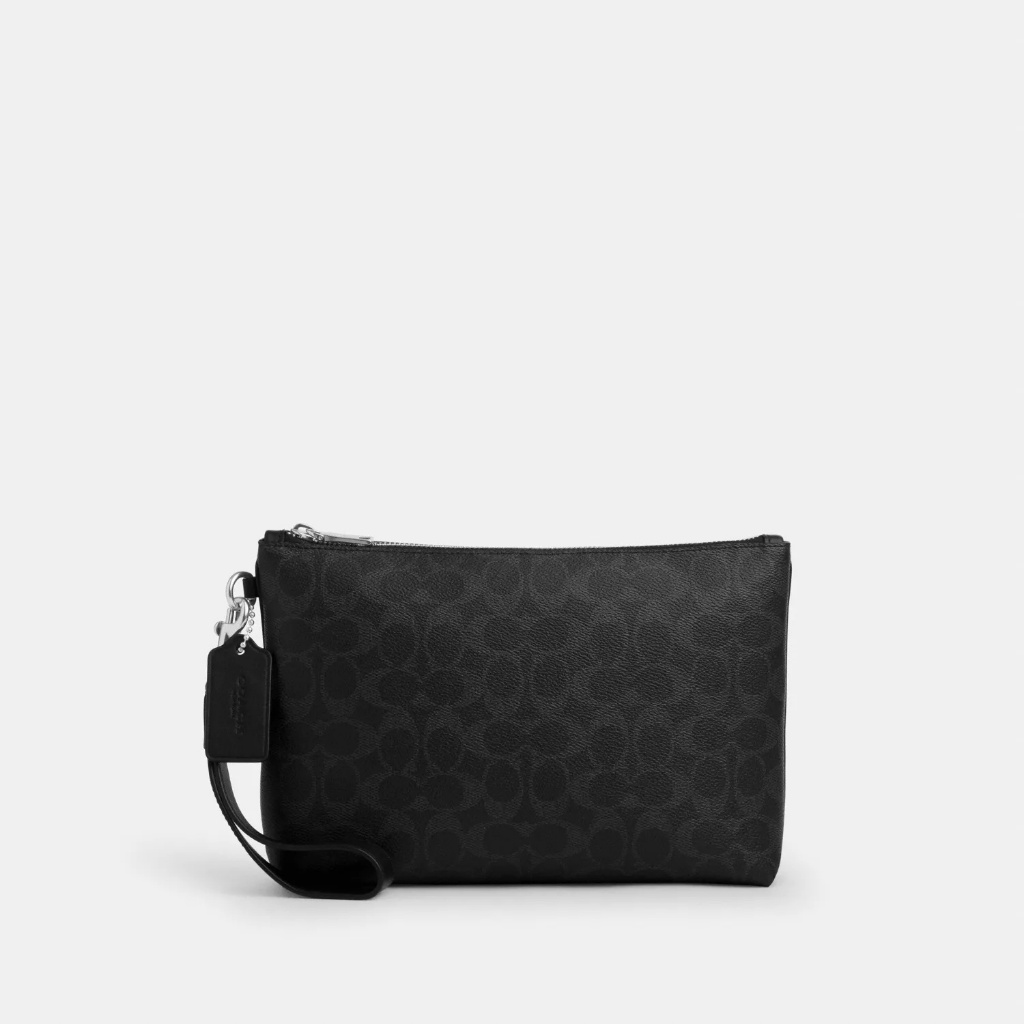 Coach Pouch In Signature Canvas - Dompet Pria